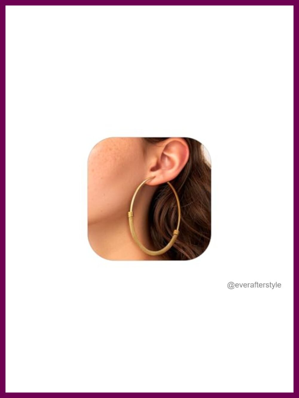 14K Gold Plated Chunky Hoop Earrings Stainless Steel Hypoallergenic